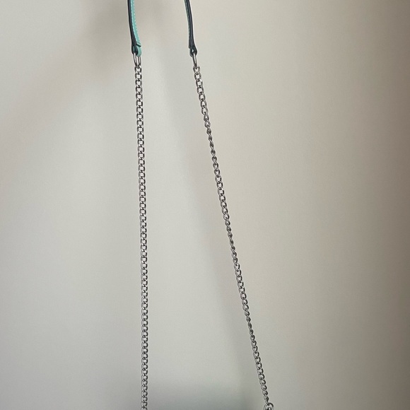 NWOT Rebecca Minkoff Studded Wallet on Chain, Mint Green - Picture 9 of 10